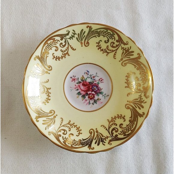 Paragon Vintage Double Warrant Yellow Floral Bone China Teacup And Saucer - Picture 3 of 11